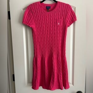 Ralph Lauren Pink Cable Knit Dress